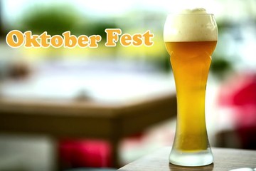 Oktober fest. beer on the background 
