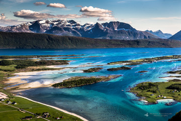 Norwey fjords, with a stuning view of blue sea