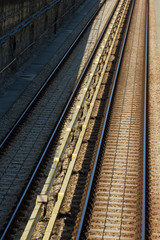 Schienen einer U-Bahn 