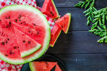 ripe watermelon on the table