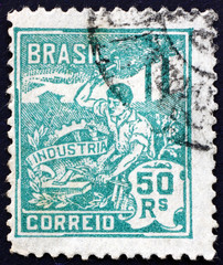 Postage stamp Brazil 1922 industry