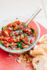 Bruschetta and bread