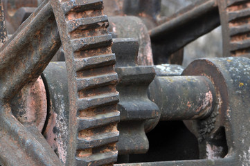 Separate elements of the gateways of the ancient dam