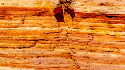 Colorful Banded Rocks in the Valley of Fire State Park in Nevada, United States