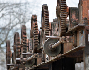 Separate elements of the gateways of the ancient dam