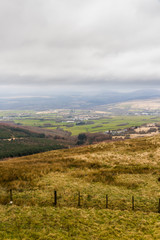 Fototapeta premium View over Welsh countryside, the Vale of Neath