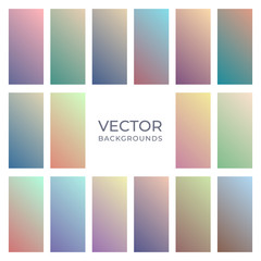 Modern screen mobile app vector gradients design