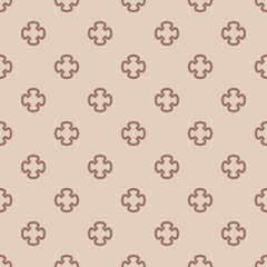 Fototapeta na wymiar Elegant minimal floral geometric vector seamless pattern