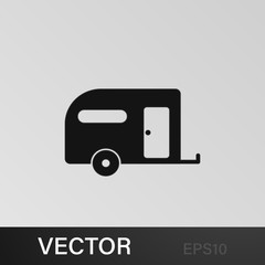 mobile home trailer icon. Elements of travel illustration icons. Signs, symbols can be used for web, logo, mobile app, UI, UX on white background