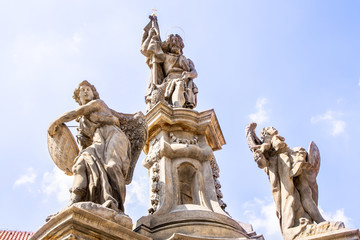 Fototapeta na wymiar Historic statue Prague Czech Republic
