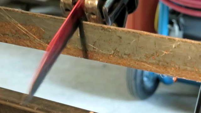 Reciprocating Saw Cuts Angle Iron