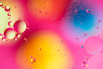 Water bubbles. Macro shot of air or molecule. Abstract space background.