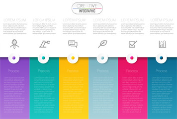  Infographic Diagram design with step process flowchart for Business and presentation timeline template