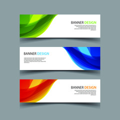 Naklejka premium Vector Abstract design banner web template