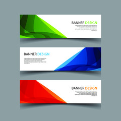 Naklejka premium Vector Abstract design banner web template