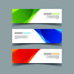 Naklejka premium Vector Abstract design banner web template