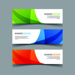 Naklejka premium Vector Abstract design banner web template
