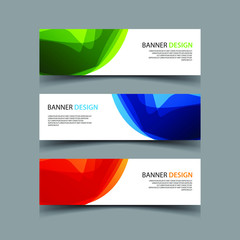Naklejka premium Vector Abstract design banner web template