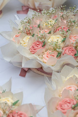 Wedding Rose Cupcakes in Pastel Tones