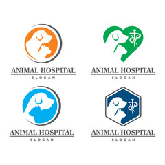 Fototapeta na wymiar Animals Care Logo, Pets Care Logo