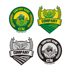 Farms Logo, Tractor Logo, Wheat and corn logo