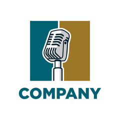 Microphone Logo, Speaker Logo, Podcast Logo