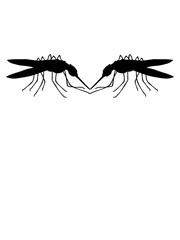 2 blutsauger freunde team paar silhouette stechmücke kleine schnake moskito blut trinken fliege insekt schmeißfliege stechen clipart lustig nervensäge böse monster