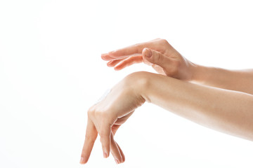 woman hands with nails