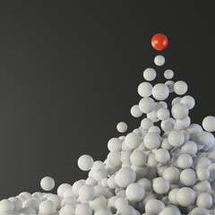 Leadership and victory concepts, 3d rendering illustration