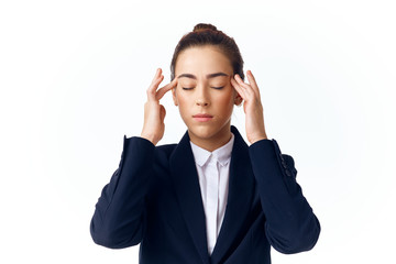 business woman with headache