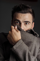 young man with mobile phone