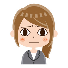ビジネウーマン　何とも言えない表情