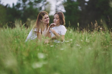 mother and daughter in the park