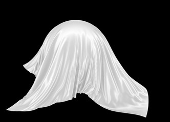 Naklejka premium Flying ball covered with silk.