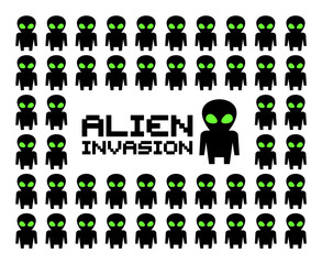 Alien invasion illustration