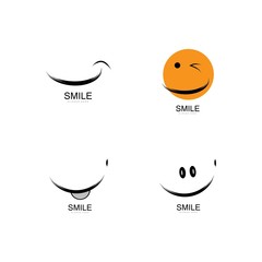 Smile icon Logo Vector Template Design