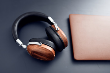 headphones on white background