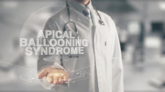 Doctor holding in hand Apical Ballooning Syndrome