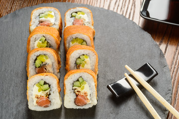 Tofu and Unagi sauce rolls