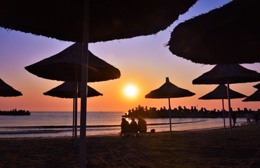 sunrise on the beach in Mangalia