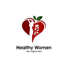 Women Health Logo Template Stock Vector