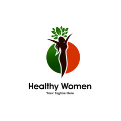 Women Health Logo Template Stock Vector