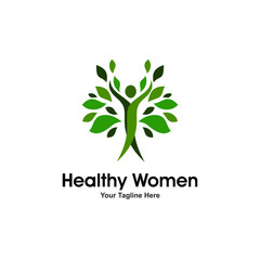 Women Health Logo Template Stock Vector