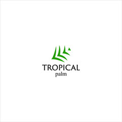 Tropical palm real estate logo design