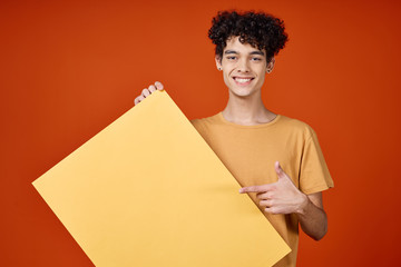 woman with banner