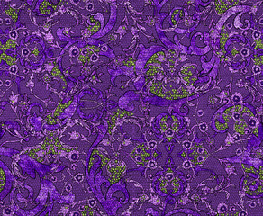 Baroque with mosaic classic pattern. Seamless background.