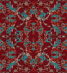 Baroque with mosaic classic pattern. Seamless background.