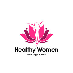 Women Health Logo Template Stock Vector