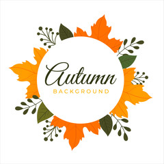 colorful and vibrant autumn wreath background