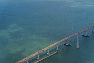 Fototapeta na wymiar Bridge in the South Bay of San Fransisco